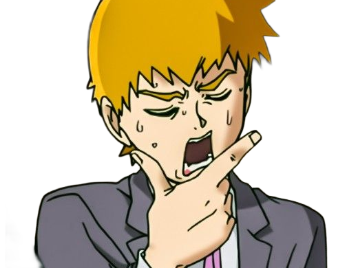Sticker arataka reigen mob psycho 100 anime manga homme blond yeux noirs medium patron mentor par Dark-63