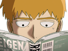 arataka reigen mob psycho 100 anime manga homme blond yeux noirs medium patron mentor