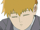arataka reigen mob psycho 100 anime manga homme blond yeux noirs medium patron mentor