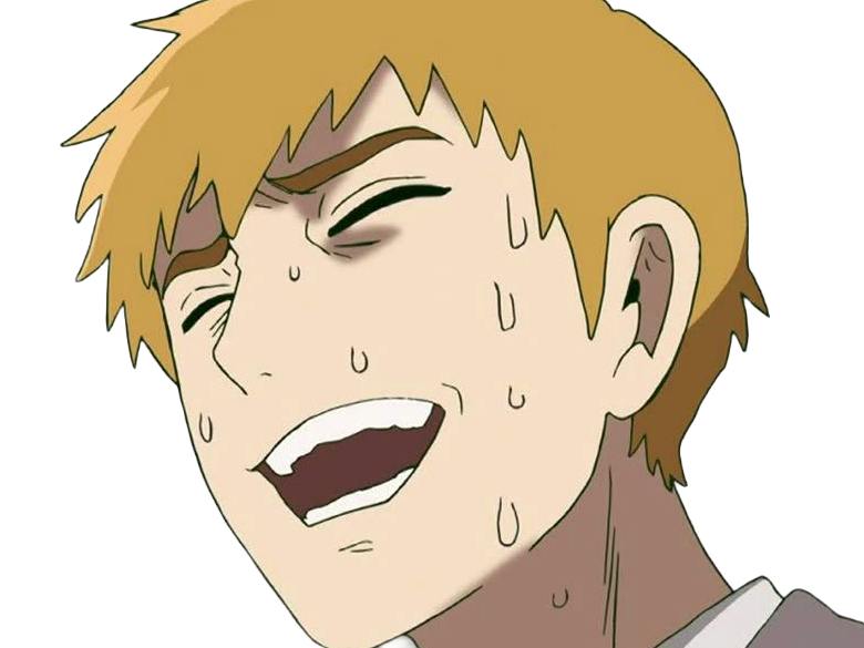 Sticker arataka reigen mob psycho 100 anime manga homme blond yeux noirs medium patron mentor par Dark-63
