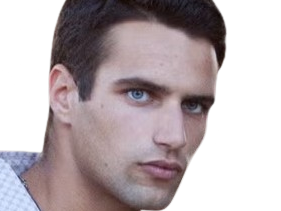 Sticker jesus castro acteur espagnol yeux bleus cheveux brun jeune vingtaine vingtenaire beau bg chad par PubliusOvidius