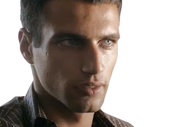 Sticker jesus castro acteur espagnol yeux bleus cheveux brun jeune vingtaine vingtenaire beau bg chad par PubliusOvidius