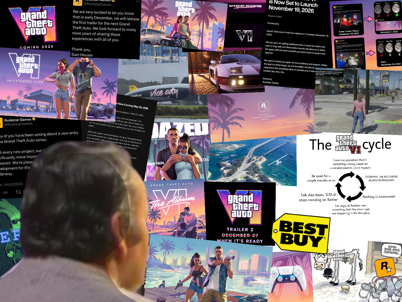 Mème gta6 gtavi gta nostalgie grand theft auto lucia jason hype xbox playstation ps5 dazed rockstar par Natsuki