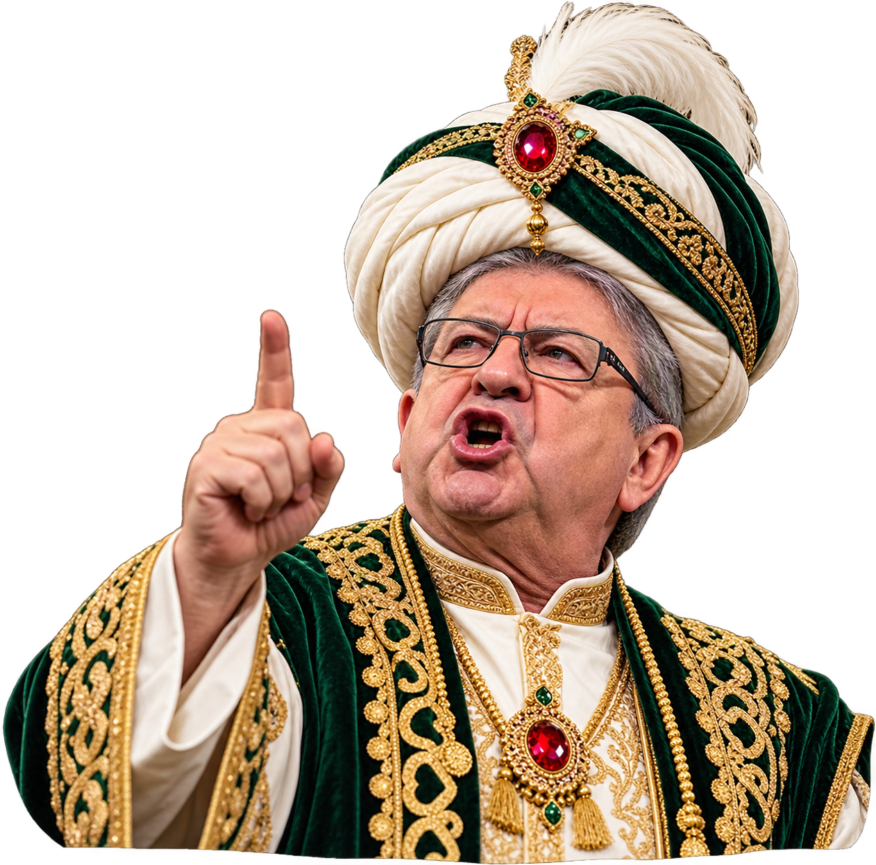 Sticker jlm sultan dictateur jeanluc lfi par RafiLeKhey