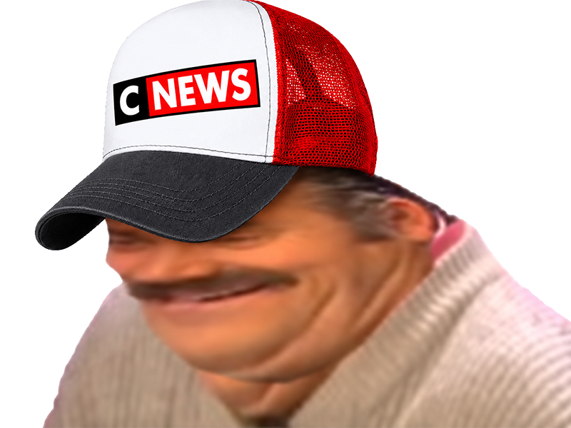 Sticker cnews casquette univers tele tv risitas cnewsu par Madza