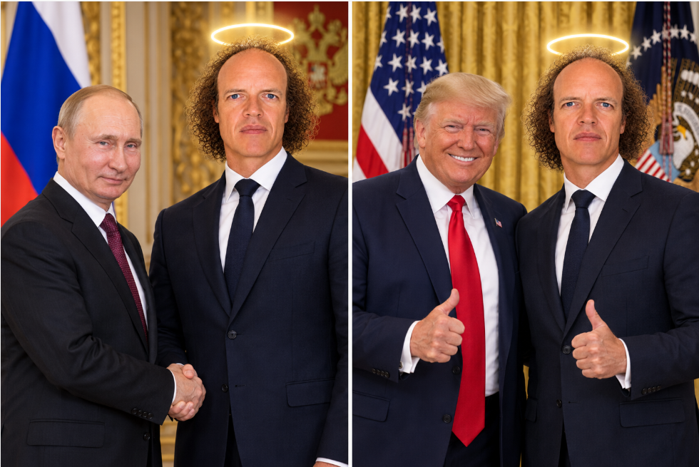 Sticker sylvain pierre durif grand monarque christ cosmique pape elvita 2027 president trump poutine elysee campagne par syrupballs