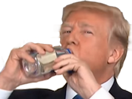 eau donald desalterer boire bouteille water hydratation hydrate desalteration trump politic