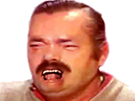 Sticker rire risitas risirire par dexterboon45