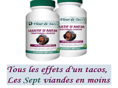 pilule pub fleur tacos caca diarrhee medicament
