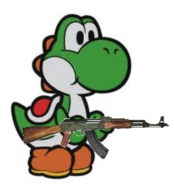 papier paper yoshi guerre kalash ak47