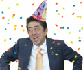 japon-heureux-content-euphorique-chapeau-politic-fete-shinzo-abe