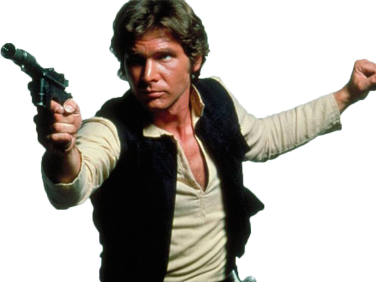 ford flingue wars pistolet hansolo vise han gun harrison laser star solo
