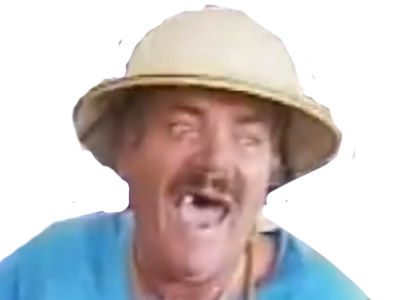 hurle chapeau paille risitas crie fou