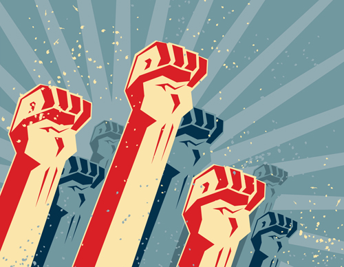 poing revolution communisme risitas rouge