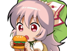 mokou-touhou-hamburger-mange-mcdo-kikoojap