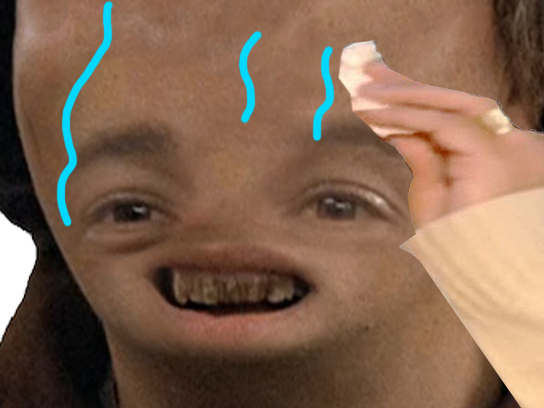 zoom deforme sueur risitas visiteur medieval jacquouille