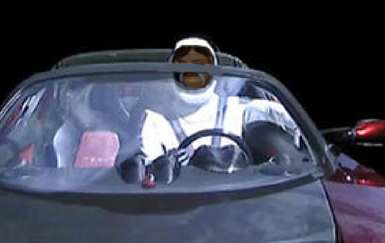 madame roadster tesla risitas espace mars spacex