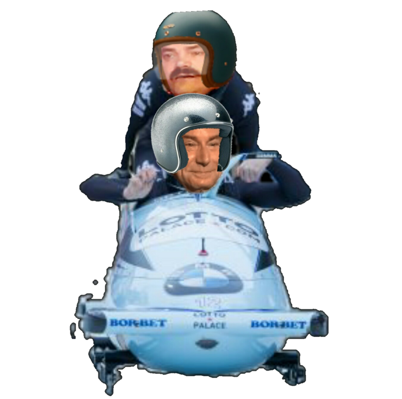 bobsleigh risitas hiver sport jesus