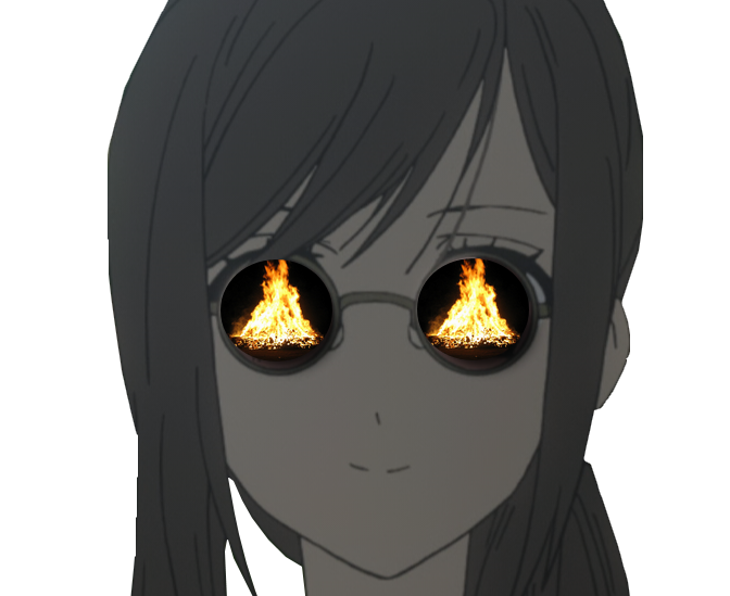 watanabe burn lunettes saki kikoojap flamme pyromane shinsekai world feu watch yori the
