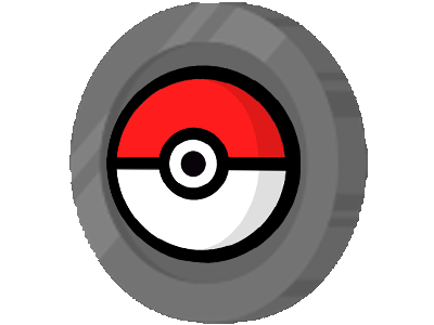 Sticker pokeball gif flip blanche pikachu pokemon noire other face rouge tourne pile piece par Pseudoencartoon