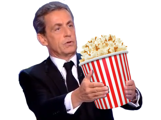 sarkozy nicolas popcorn main politic cinema corn pop