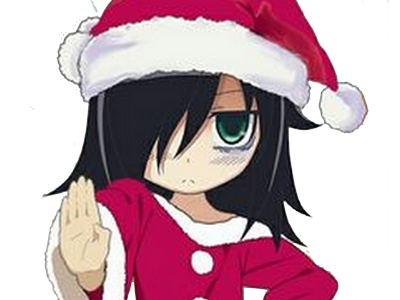 Sticker watamote tomoko noel par tipoune