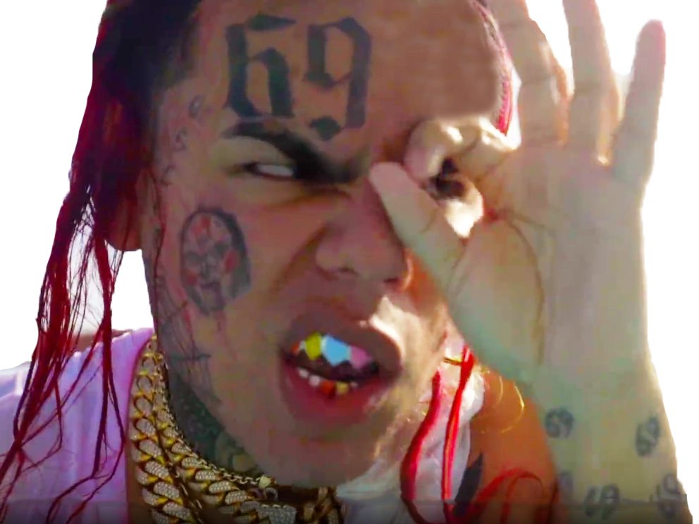 Sticker rappeur rap 69 6ix9ine risitas us par El_Guirri
