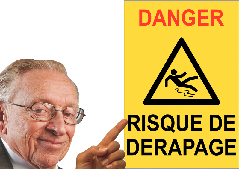 risque derapage panneau larry glisse