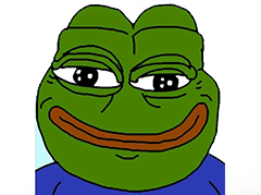 Sticker pepe frog the risitas par Skinnox