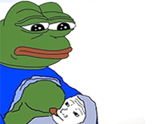 Sticker pepe frog the risitas par Skinnox