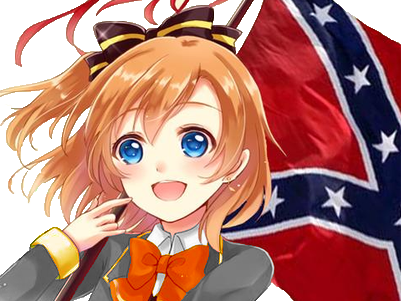 drapeau girl southerner csa sudisme anime sudiste kikoojap confederate south flag confedere confederation fille lee