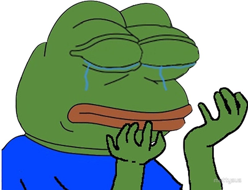 pepehands pepe triste frog