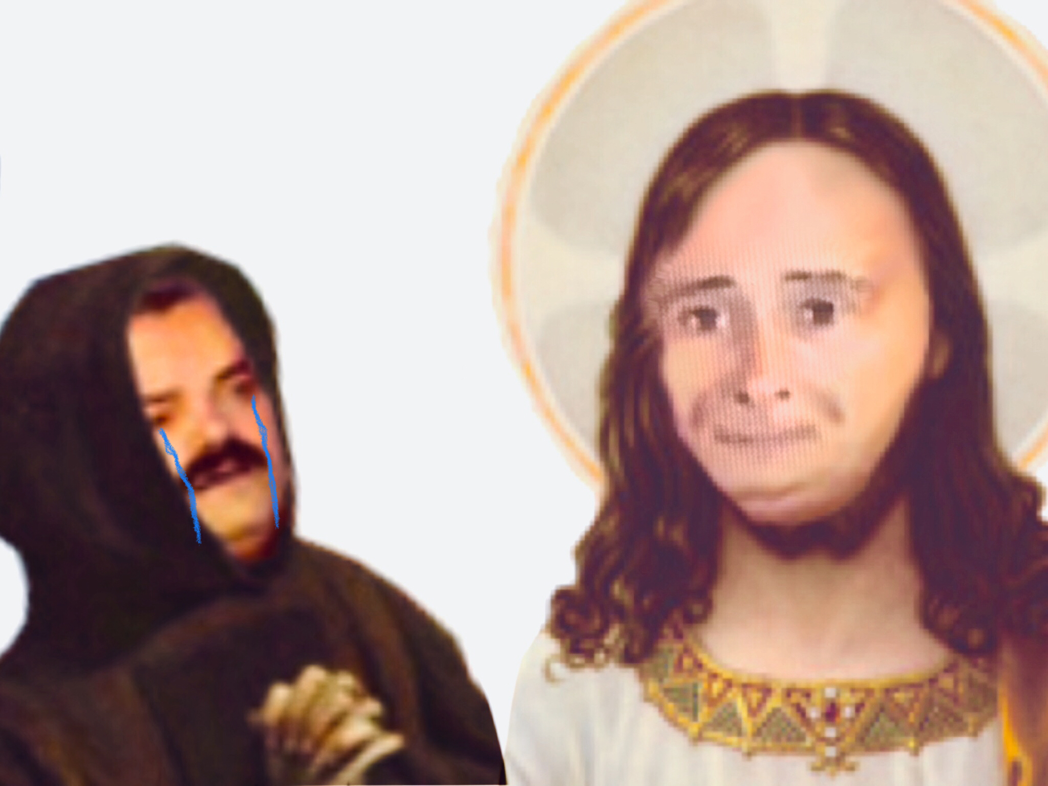 chef aureole trinite paradis christ moine sauveur pretre prophete messi khey herve religion larmes spirituel adoration saint culte dieu prier pleure risitas cimer jesus secte ange guide