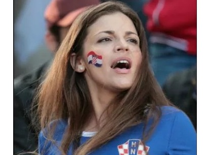 belle foot croate supportrice sport