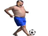 ventre football foot risitas balle maillot play jouer plage