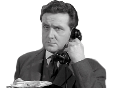 britanique male melon chapeau british anglais botte alpha cuire de telephone perplexe steed john