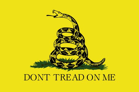 flagdont on gadsden politic survivaliste me tread