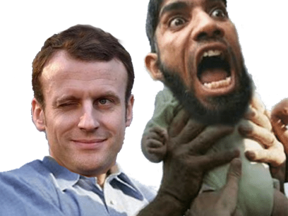 Sticker De Renevietto Sur Politic Emmanuel Macron Bebe Islamiste Salafiste Sticker Id