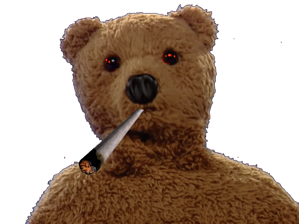 other nounours bonne nuit petit joint cannabis drogue petard w9 yeux rouge